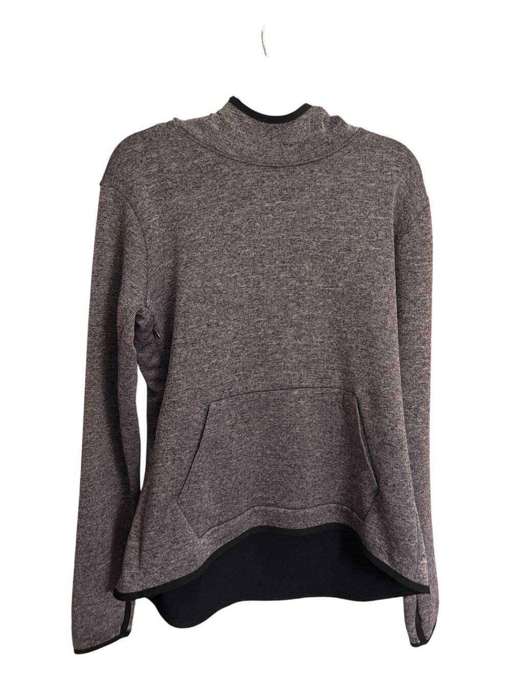 Nike Dri-FIT Hoodie Womens L Navy Blue Mock Neck Pullover Fleece Line